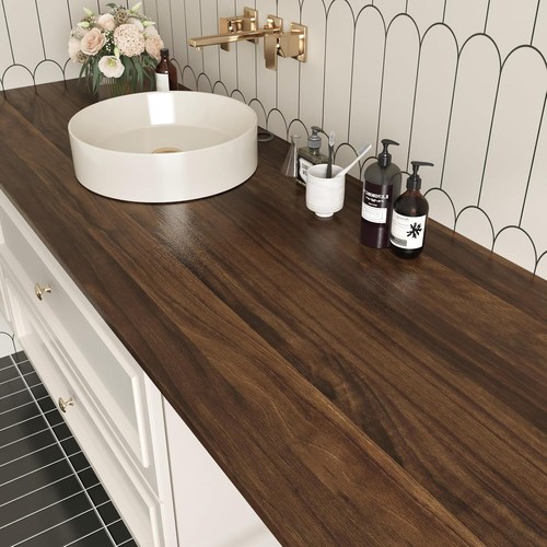 Brown wood effect vinyl self - wood,