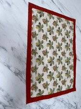 Vintage Laura Ashley "St Clements" cotton cream, orange, green, yellow Place mat