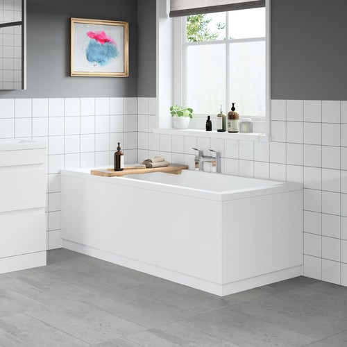 White gloss bath panel - white, pack