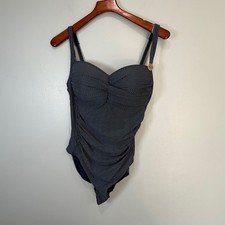 Nip Tuck Swim Navy Blue Polka