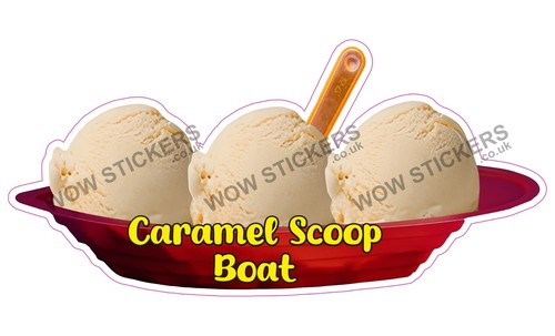 Ice cream van - sticker, caramel