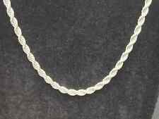 14k White Gold Plated Rope
