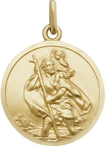 9ct gold saint christopher - 9ct,