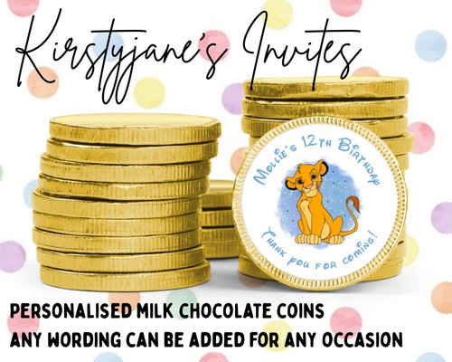 Personalised chocolate coins - chocolate,