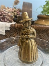 Vintage brass Welsh lady bell