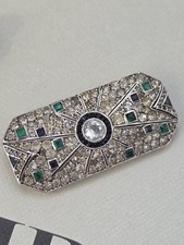 Antique art deco silver gem - deco,