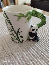 Ceramic Jungle Mug ~~  Panda Bamboo Handle  ~~Animal Lovers