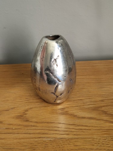 Bud vase modern silver metal - bud,
