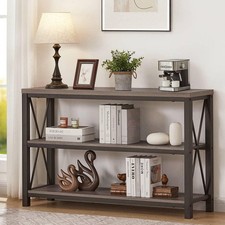 Rustic 3 Tier Console Table