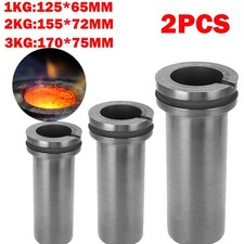 2Pcs Graphite Crucible 1/2/3KG