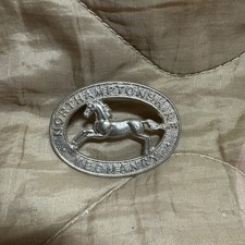 Original WW1 / WW2 British Army Northamptonshire Yeomanry Regiment Cap Badge