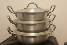 3pcs 26,28,30cm Aluminium Wok