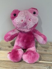 Build a Bear Large Tye Dye Pink Hoppy Frog Plush Soft Toy 16”