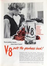 V-8 Vegetable Juice Vitamin C Drink ADVERT #3 1961 Vintage Original Print 673/42