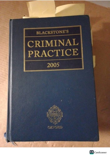 Blackstone criminal practice - criminal,