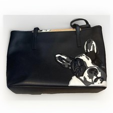 Ted Baker Limited Edition Pup Handbag and Matching Purse Black Leather