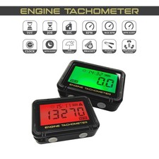 Digital Motorcycle Tachometer With Alligator Clip Inductive Hour Meter RPM Gauge