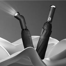 Gents Tag Windproof Umbrella with Built-in Torch Light | Strong & Durable Design