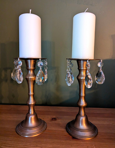 Pillar candle holders - , with