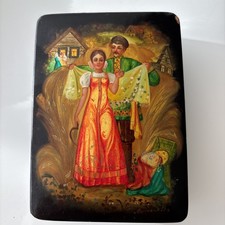 Fedoskinov Lacquer Box Vintage, Signed