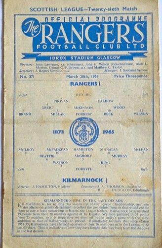 1965 rangers kilmarnock - rangers,