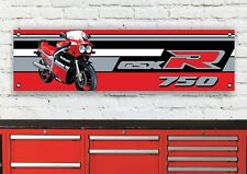 BR244B SUZUKI GSXR750F SLABSIDE SLABBY 1985 RED BLACK FLEXI WORKSHOP BANNER SIGN