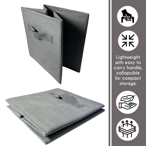 Small grey folding storage - small,