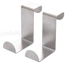 Over Door Hook Stainless Steel Reversible Cupboard Drawer Metal Hooks Hanger