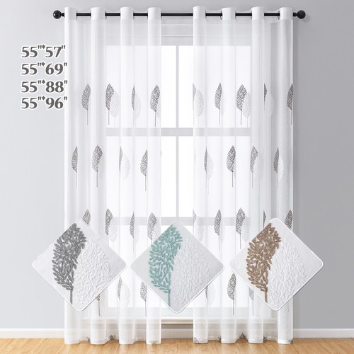 Panels embroidered sheer - panels,