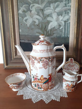 Royal Crown Derby Olde Avesbury Large Coffee Pot, Cream Jug & Sugar Bowl - A73