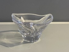 Vintage Daum Glass Small Bowl/Trinket Dish. Signed. Triangular. France. 5cm Tall