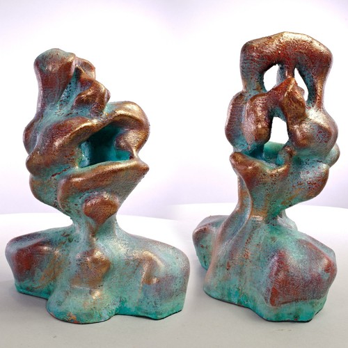 Janus face art - face, sculpture