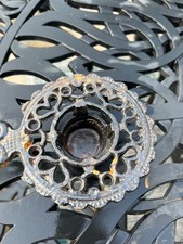 VINTAGE HEAVY METAL CANDLE STICK HOLDER TEA LIGHT HOLDER