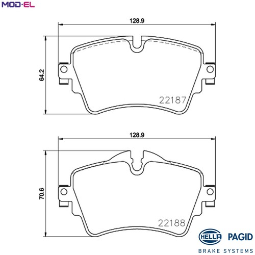 Brake pad set disc - brake,