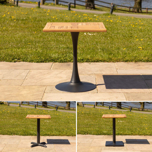 Outdoor teak cafe table - outdoor,