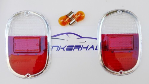 White red tail - lights, bus