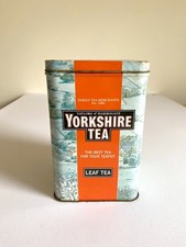 Vintage YORKSHIRE  TEA Tin Caddy Taylors of Harrogate
