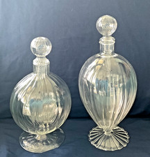 2 Large Perfume Bottles Clear