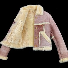 Vintage Shearling Sheepskin Western Ranch Jacket Women’s Size 10