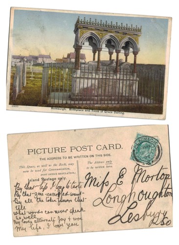Vintage postcard bamburgh - -,