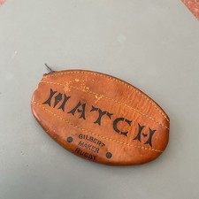 VINTAGE RARE LEATHER TOBACCO POUCH COIN PURSE GILBERT MATCH RUGBY BALL ENGLAND