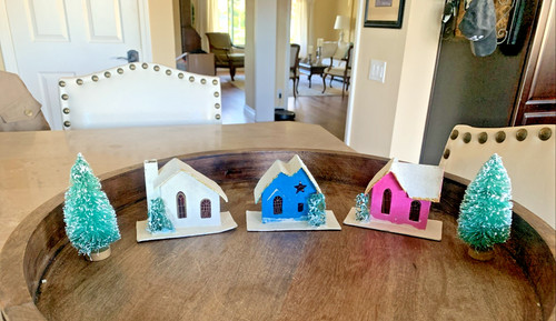Vintage christmas putz village - putz,