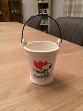 Vintage snoopy/peanuts toothpick holder Bucket Shaped retro 1958