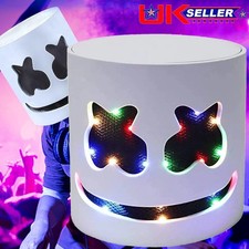 Fun Marshmello-DJ Mask Full Head Mask Marshmallow Party Cosplay Fancy Dress Up
