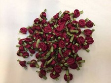 Mini Satin Ribbon Rose Buds