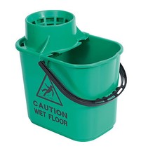 Green 15 Litre Professional Bucket with High Profile Wringer  by Robert Scott