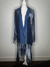 Antique 1920s Blue Silk Velvet