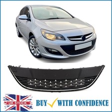 For Vauxhall Astra J Front Bumper Lower Grill W/Chrome Trim&Plate Holder 2012–15