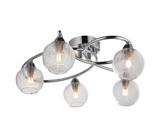 5 Light Lamp Semi Flush Ribbed