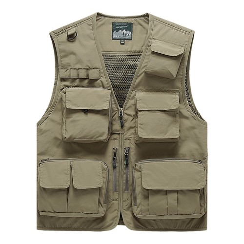 Men outdoor safari waistcoat - outdoor,